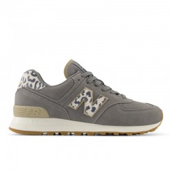 NEW BALANCE WL574IJ2 MUJER GRIS LEOPARDO