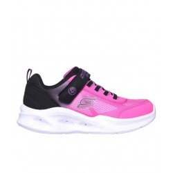 ZAPATILLA NIÑA SKECHERS 303714L BKHP ROSA NEGRA LUCES