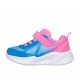 ZAPATILLA BEBE SKECHERS 303714N HPBL AZUL Y ROSA LUCES