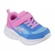 ZAPATILLA BEBE SKECHERS 303714N HPBL AZUL Y ROSA LUCES