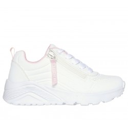 ZAPATILLA SKECHERS NIÑA BLANCA UNO LITE EASY ZIP 310387L-WHT