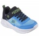 ZAPATILLA NIÑO SKECHERS 401495L BKBL AZUL Y NEGRA LUCES