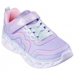 ZAPATILLAS SKECHERS RETRO HEARTS 302689L LVMT LUCES NIÑA MORADA