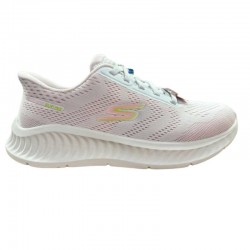 SKECHERS MUJER SLIP-INS  ROSA  BLANCA 125643 WPK