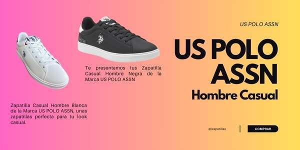 US Polo Assn para hombre, modelo Byron001 en color blanco y en Color Negro, ¿Cual te gusta más?