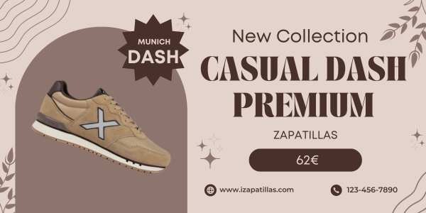 Zapatilla MUNICH Dash Premium 237 Marrón. Donde comprar Zapatillas Munich Contrareembolso